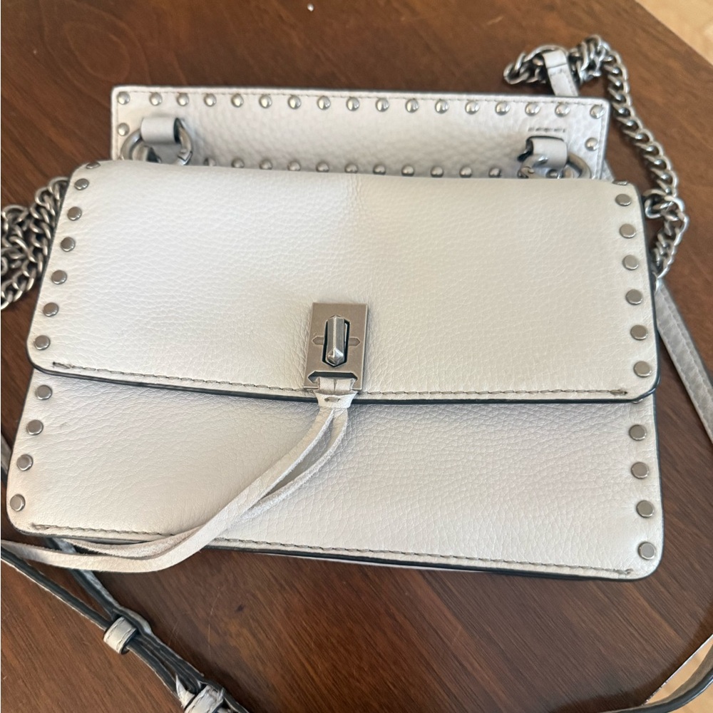 Rebecca Minkoff White Studded Crossbody Bag - Picture 10 of 12